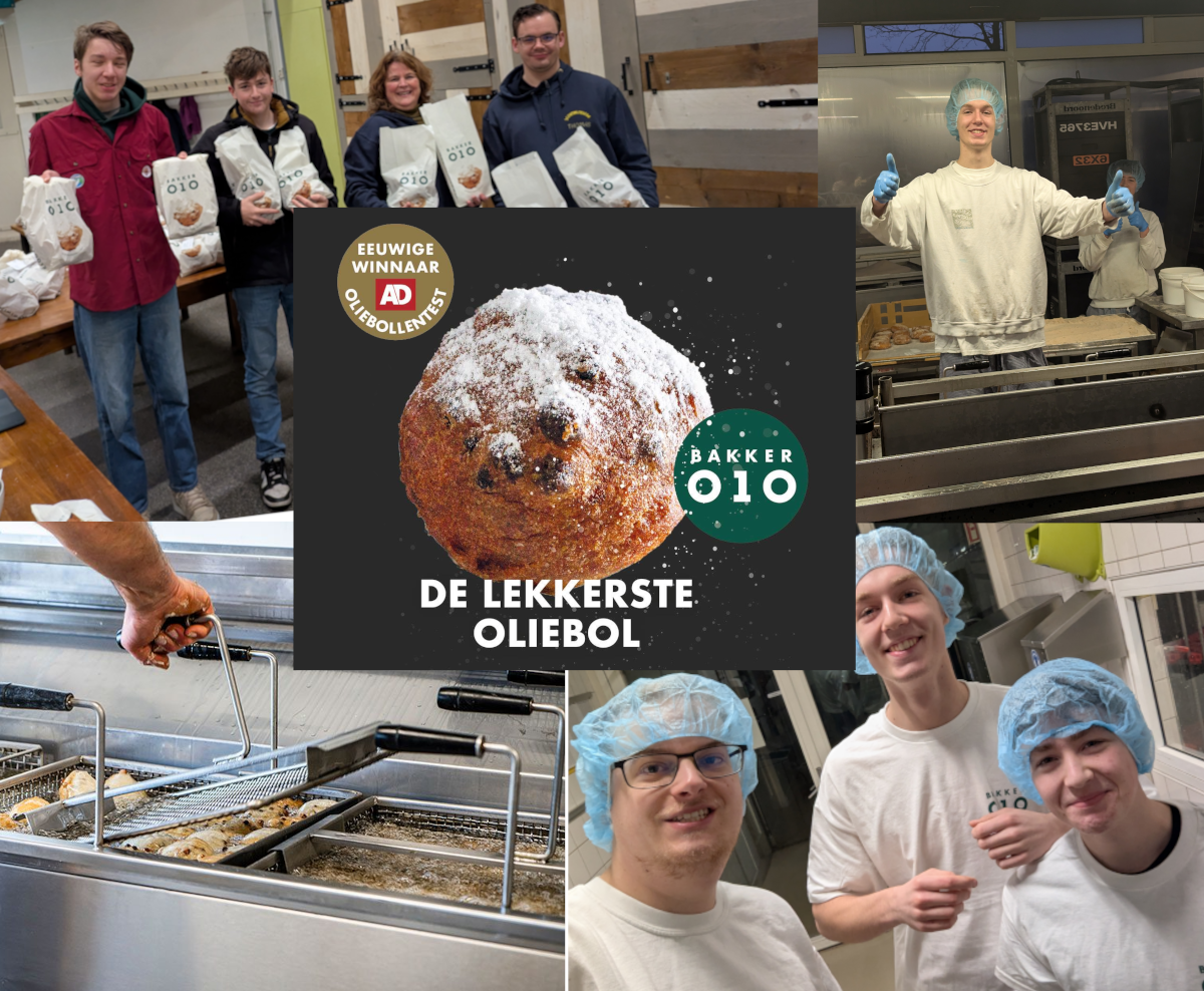 Scouts aan het werk in de bakkerij